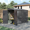 IronGuard Wide Outdoor Lockable Steel Storage Shed - Secure Door And Lean To Roof For Weather Protection