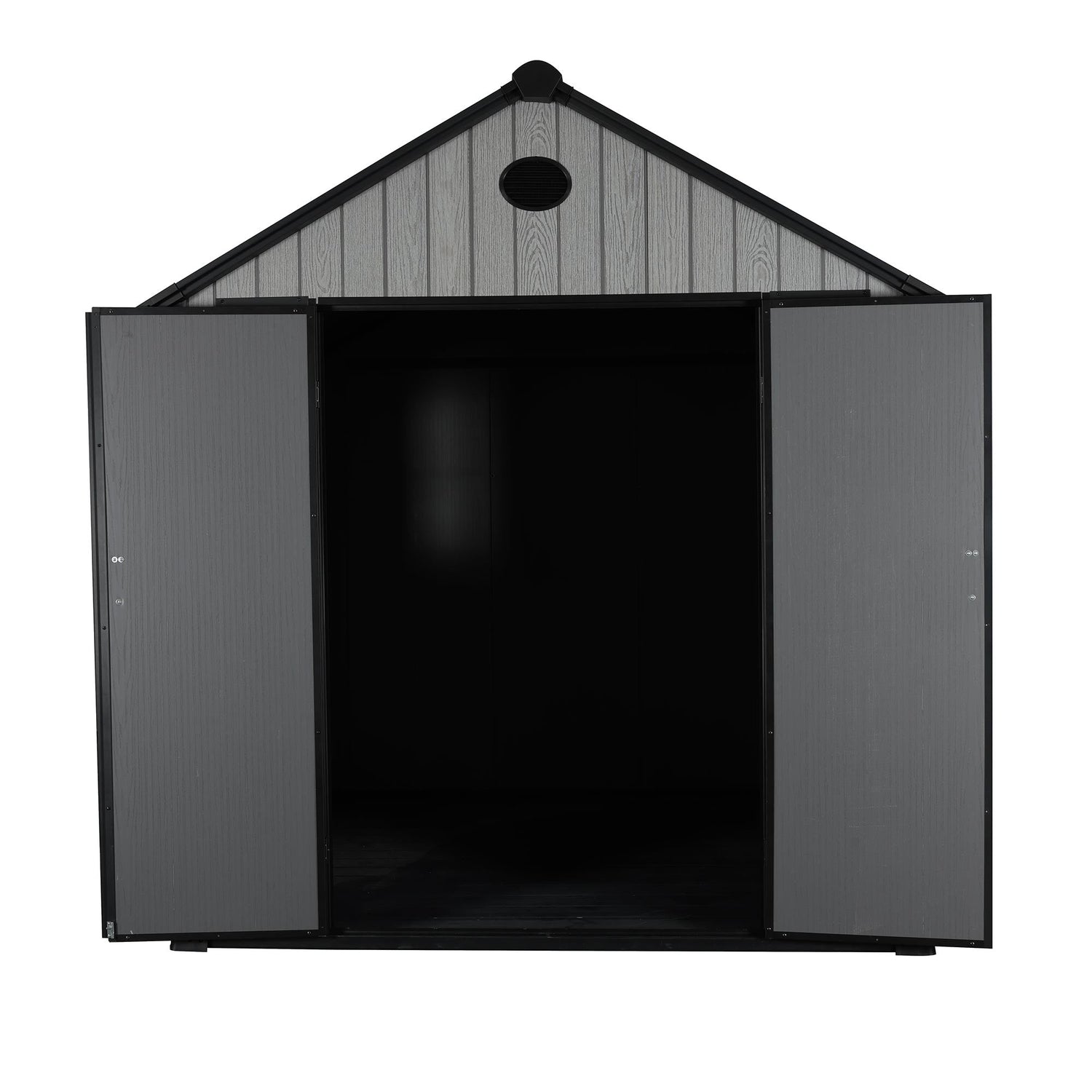 Pro Grade 6ft x 8ft Premium Plastic Double Door Garden Shed - Wood Touch Texture And Maintenance Free