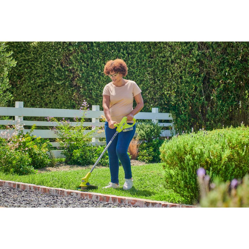 Ryobi ONE+ Cordless Lawn Mower And Grass Trimmer Set With 5-Position Height EasyEdge - 33cm Cut And 5.0Ah Battery