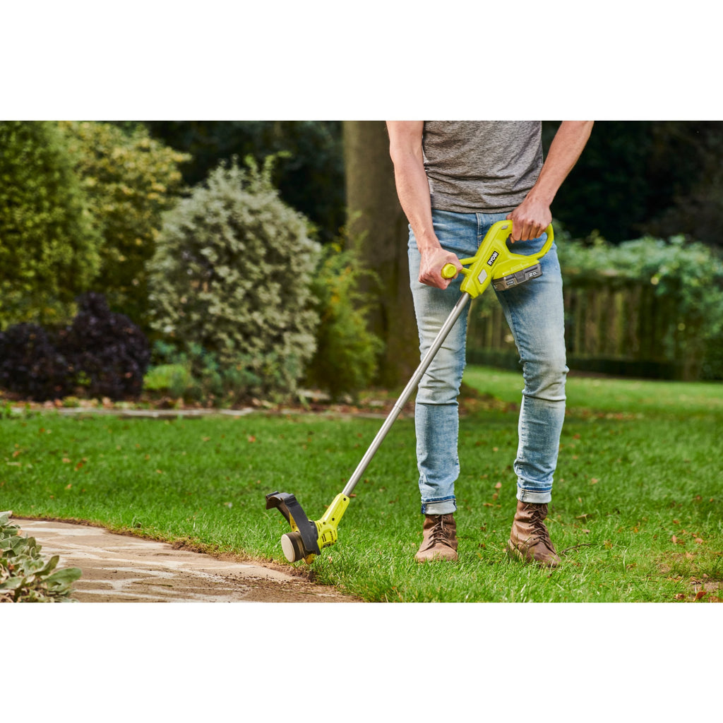 Ryobi ONE+ Cordless Lawn Mower And Grass Trimmer Set With 5-Position Height EasyEdge - 33cm Cut And 5.0Ah Battery