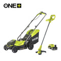 Ryobi ONE+ Cordless Lawn Mower And Grass Trimmer Set With 5-Position Height EasyEdge - 33cm Cut And 5.0Ah Battery