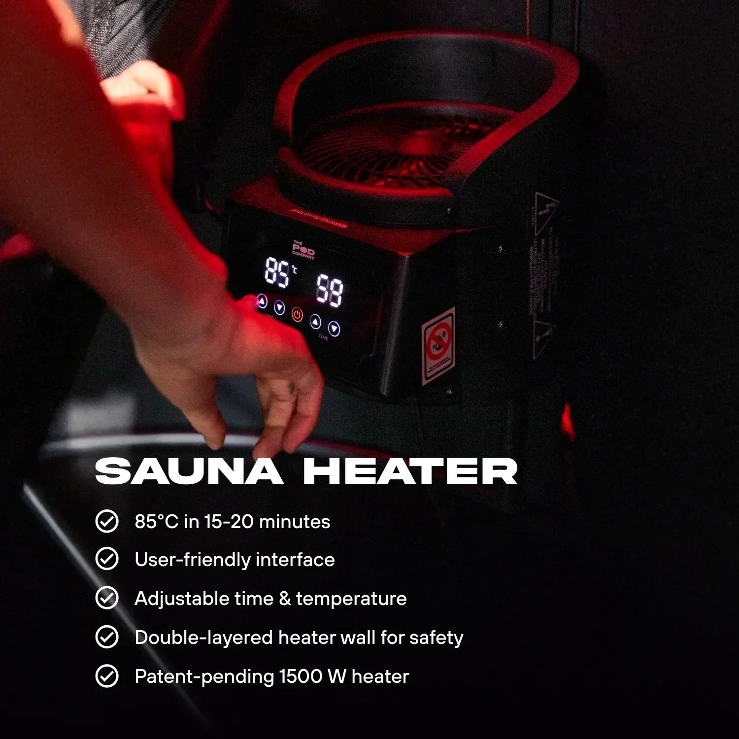 The Sauna Pod Portable Hot Air Sauna - Patent Pending Heating Technology Delivers Real Sauna Anywhere
