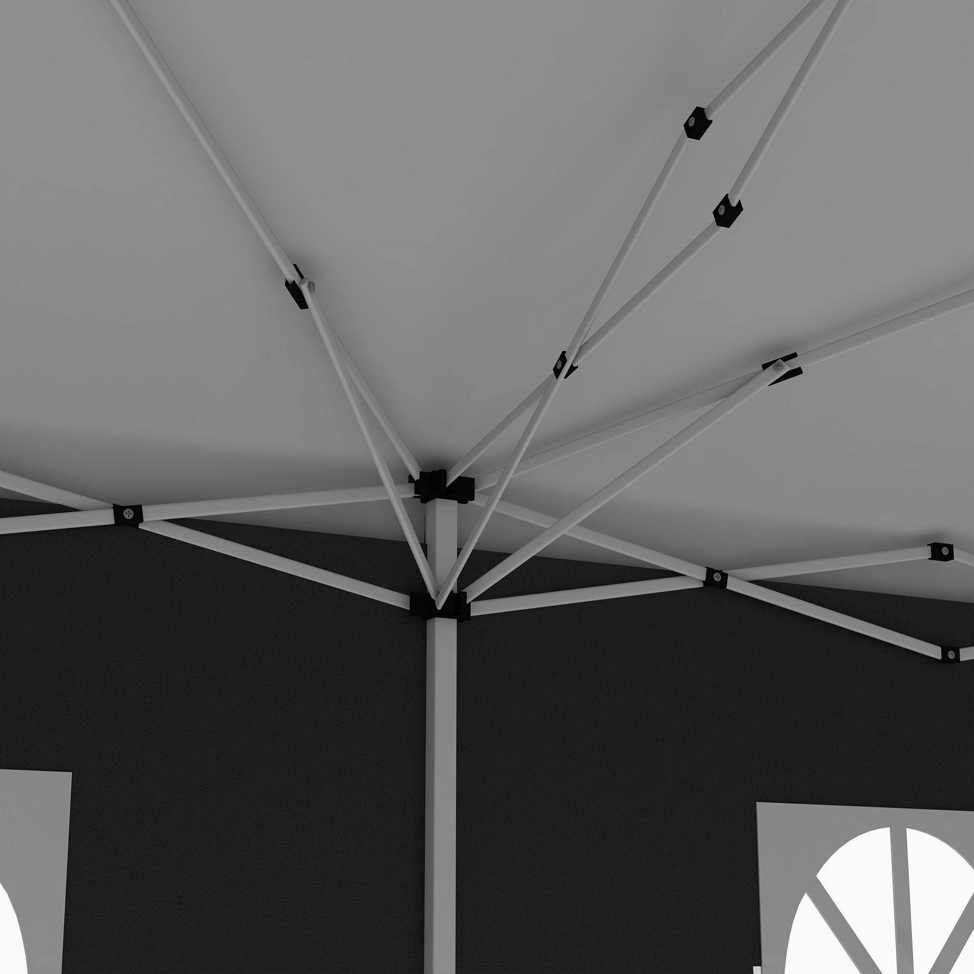 Outsunny 3x6m Garden Pop Up Gazebo With Sidewalls Windows Carry Bag Black - Quick Assembly Outdoor Party Shelter